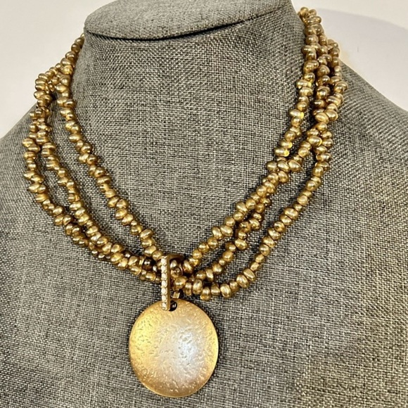 Chicos Vintage Beaded Necklace 15-19” - Picture 1 of 7